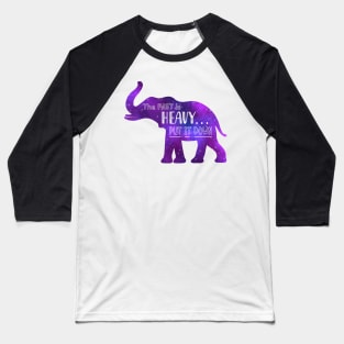 Elephant Spirit Animal Galaxy Silhouette Positive Affirmation Reminder Baseball T-Shirt